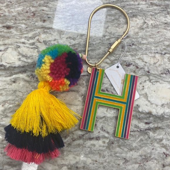 Pom Initial Keychain - H - Picture 2 of 2